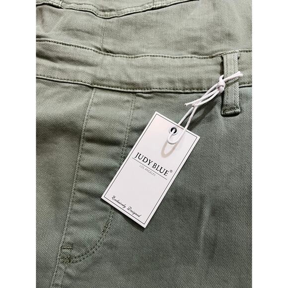 NEW JUDY BLUE Sage Green Overall Jumper Mini Dress Style #JB2822C Size‎ 2XL - Picture 2 of 9